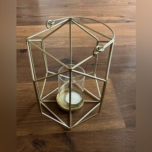 Gold Geometric Candle Holder/Lantern/Tealight